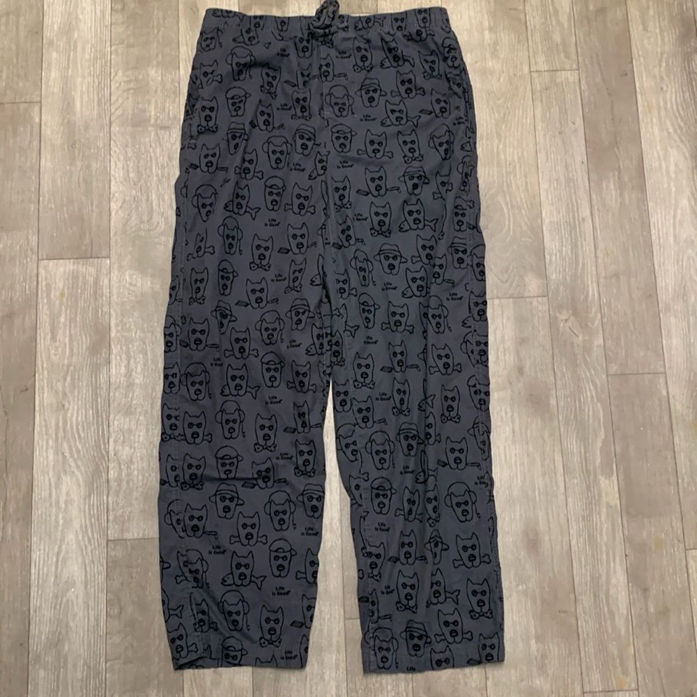 Mens Life Is Good Dogs w/Hats‎ Lounge Pajama Sleepwear Pants